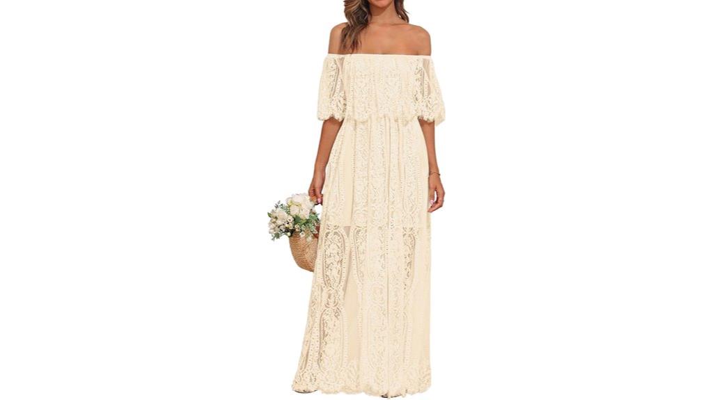 women s off shoulder lace dress