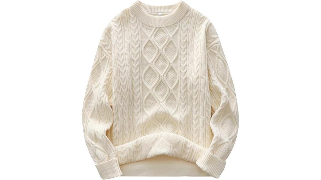 women s oversized cable sweater