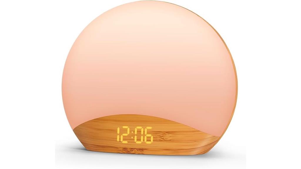 wood grain sunrise clock