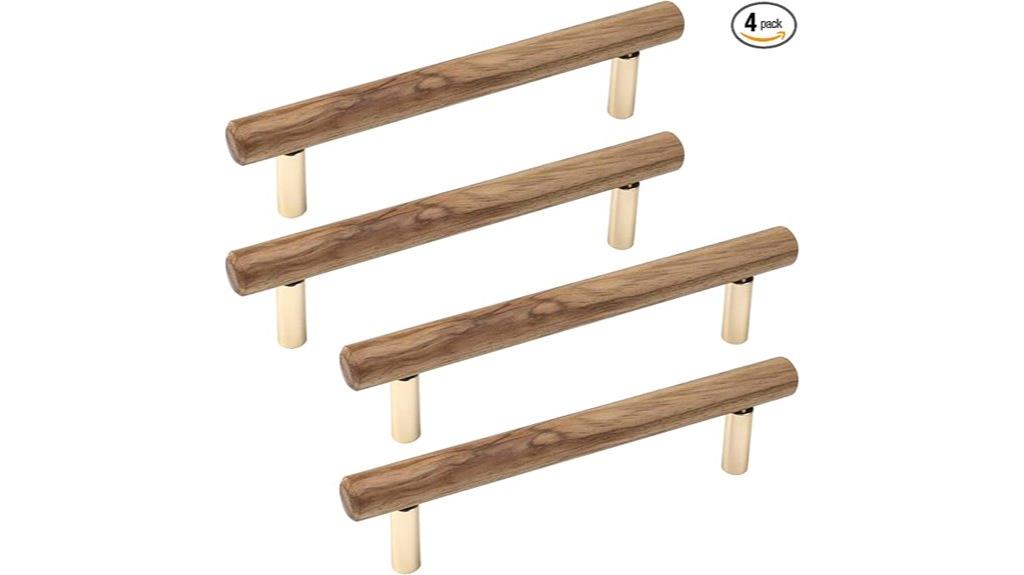 wooden drawer pulls set