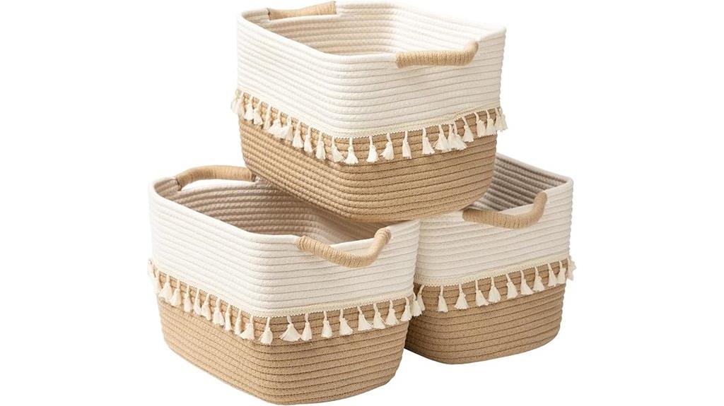 woven storage bin set