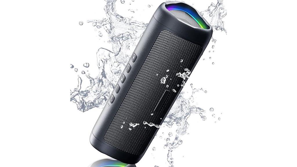 black waterproof bluetooth speaker