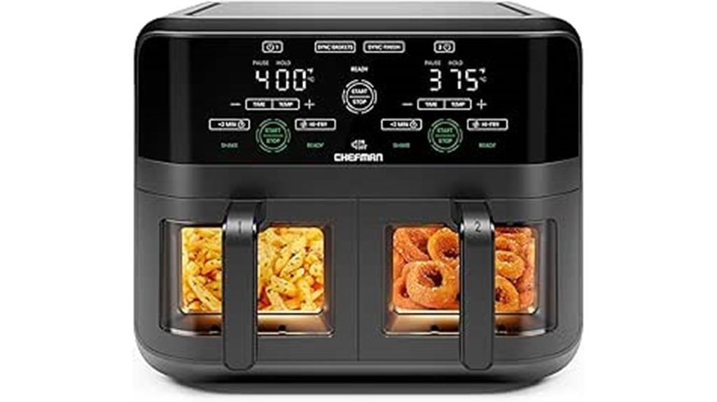 large capacity dual basket