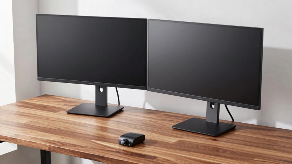 dual monitor standing desk factors