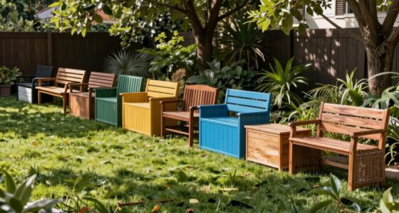 top outdoor storage benches