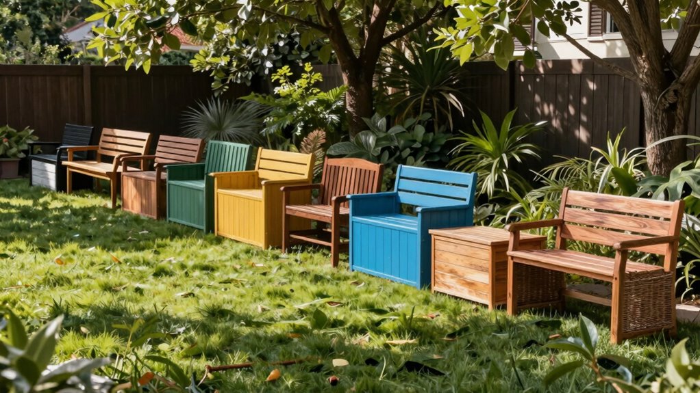 top outdoor storage benches