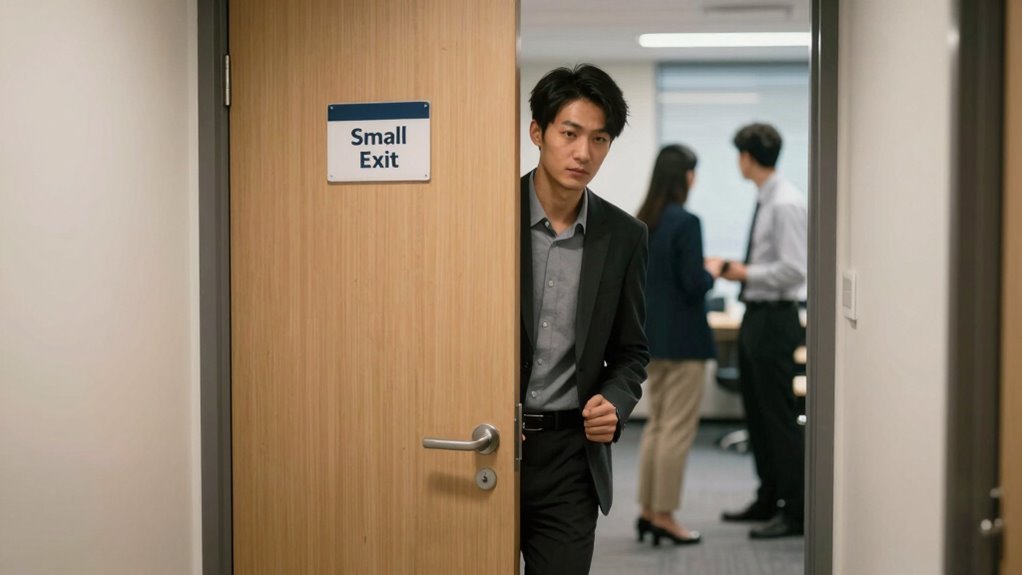 exit calmly during conflicts