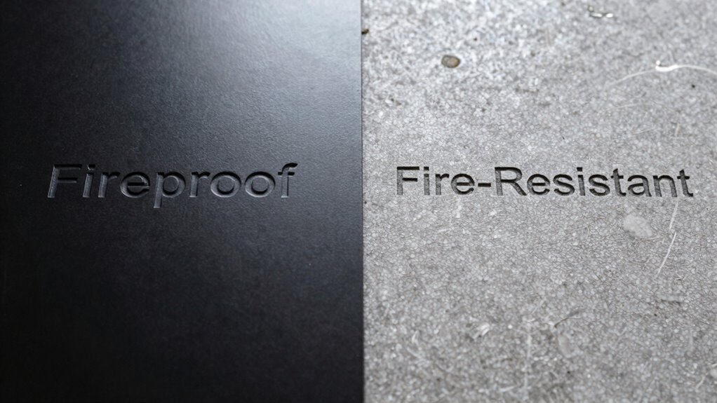 fireproof vs fire resistant materials