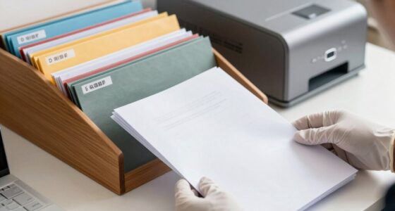 organize papers before scanning