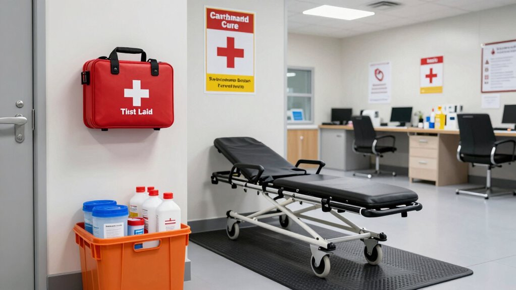 strategic accessible first aid placement
