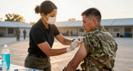 Military requiring flu vaccines for recruits as Air Force base deals with outbreak